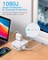 Extension Cord 25 Ft, Power Strip with 4 USB Ports(2 USB C), 1080J Surge Protection, 8 Outlets Extender Desk Charging Station for Home Office Dorm Room Essentials